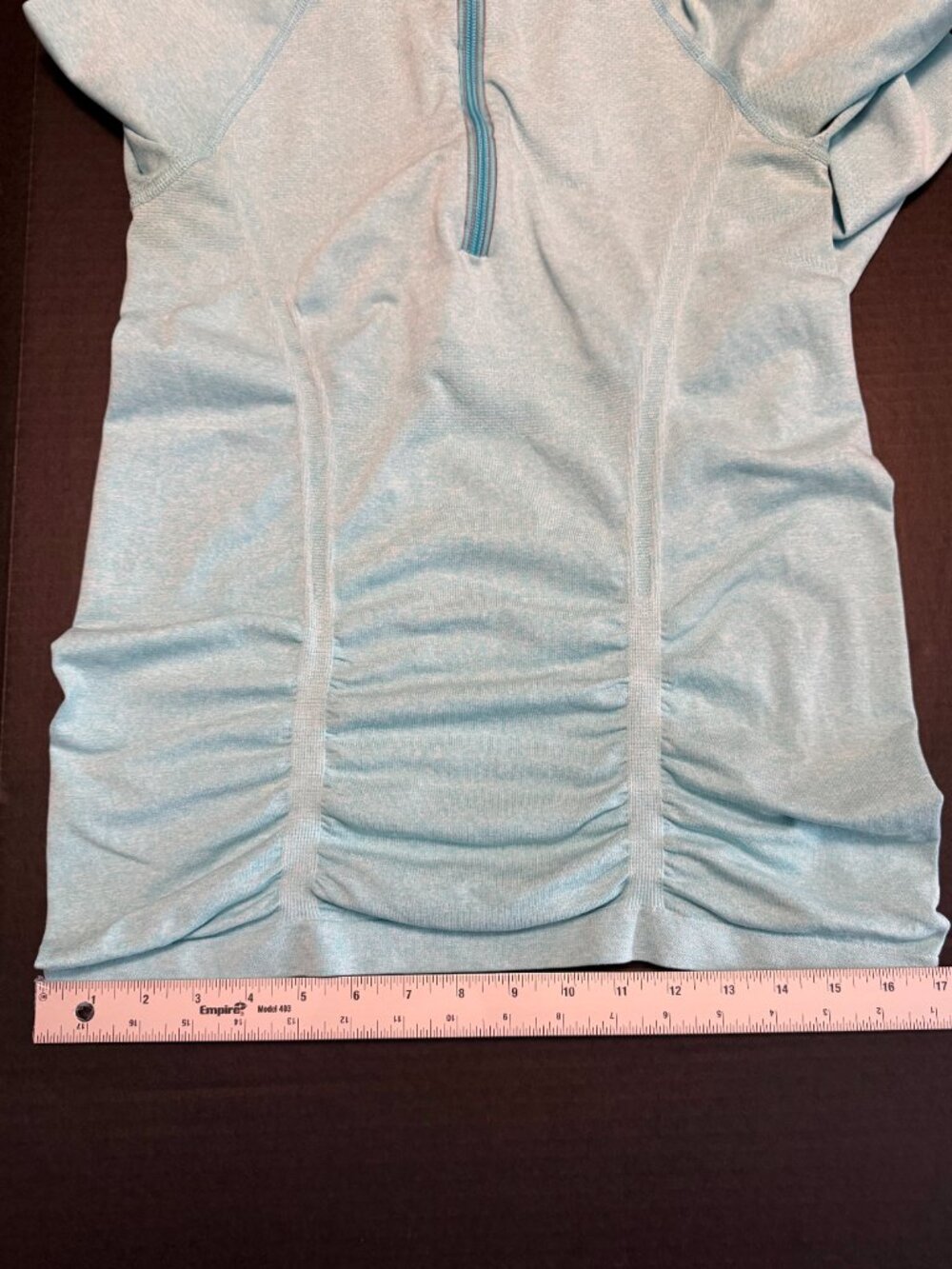 Athleta Fastest Track 1/4 Zip Pullover - Heathered Aqua Blue - Size M - Picture 8 of 8